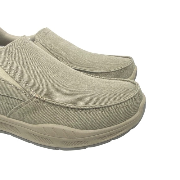 Skechers Men Size 13 Cohagen Vierra Relaxed Fit Canvas Slip On Shoes Taupe - Picture 4 of 11